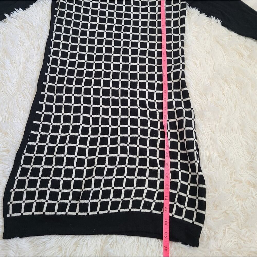 Ellen Tracy Black And White Sweater Dress XS‎ - Picture 9 of 13